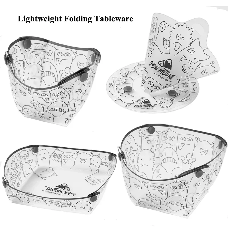 Camping Cooking Bowl - Outdoor Lightweight Folding Tableware Portable Bowl