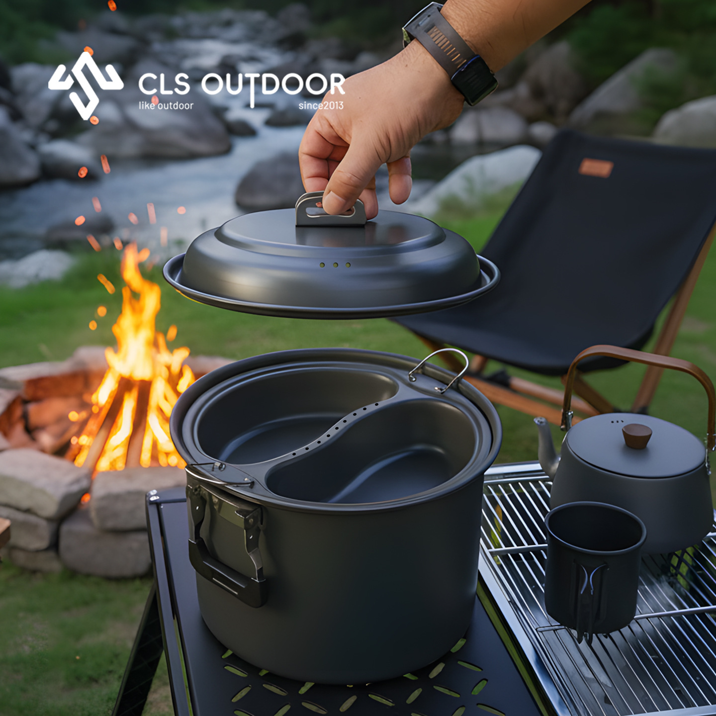 6.5L Large Capacity Mandarin D - огляд і ціна Camping Cooking Set Large