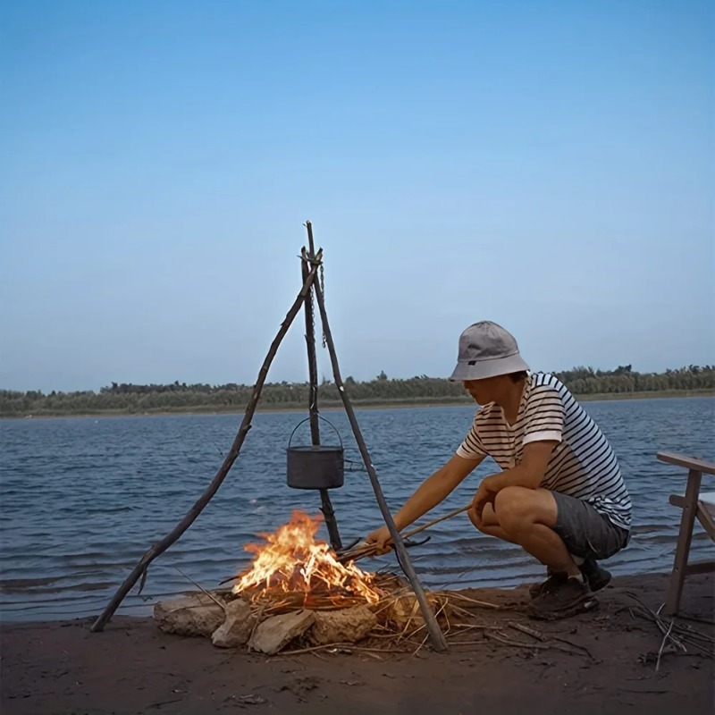 Outdoor BBQ Tripod Portable De - огляд і ціна Camping Cooking Tripod