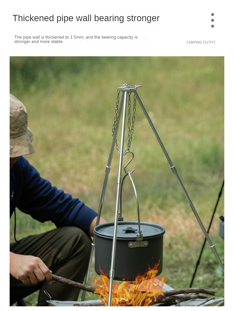 Camping Bonfire Tripod Portabl - огляд і ціна Camping Cooking Tripod