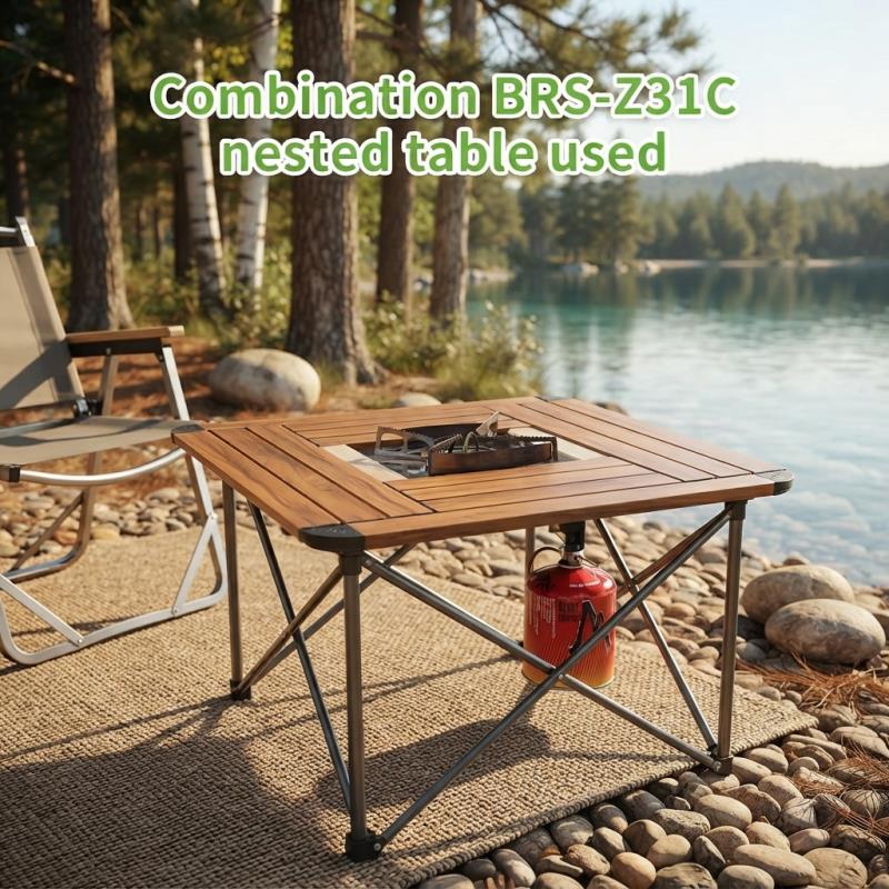 Portable 3-Burner 7000W Campin - огляд і ціна Camping Cooking Table With Windshield