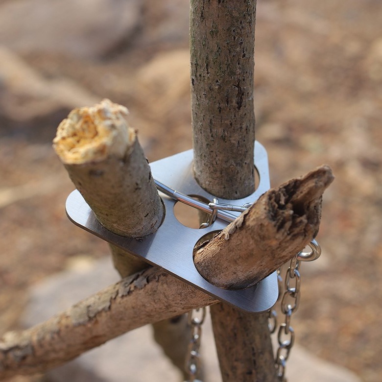 Stainless Steel Camping Tripod - огляд і ціна Camping Outdoor Cooking Set