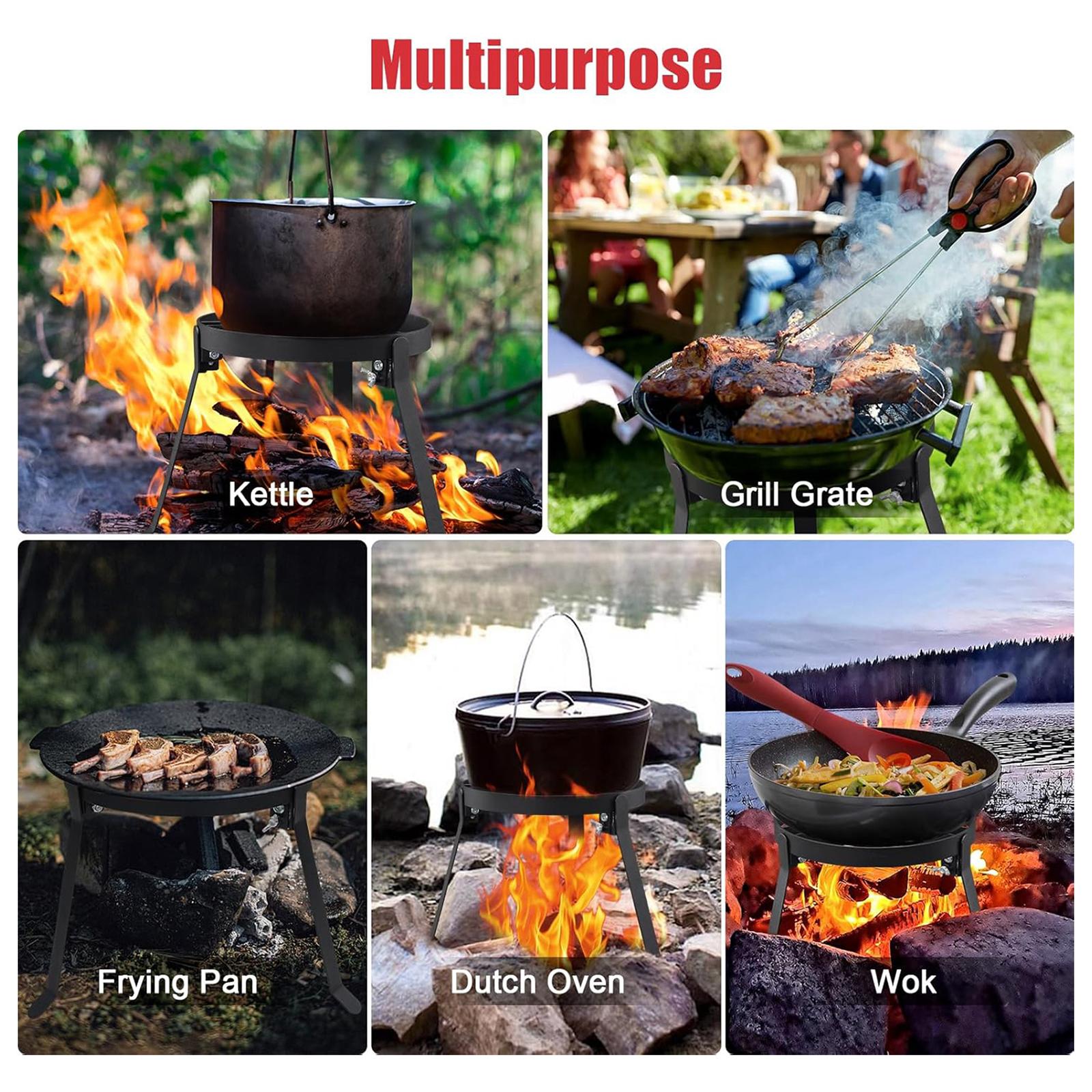 Foldable Cooking Campfire Trip - огляд і ціна Camping Cooking Tripod