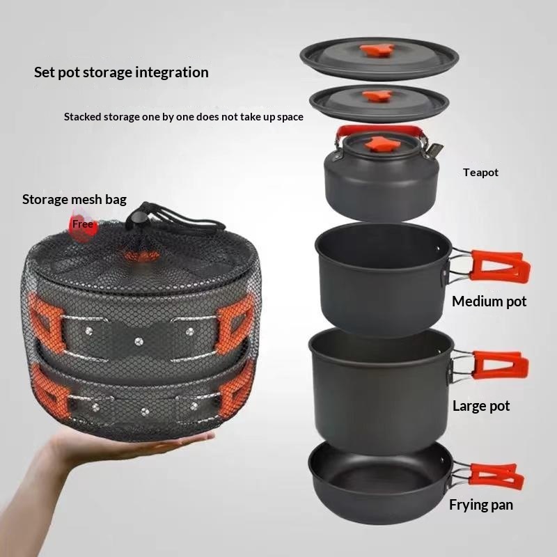 Portable Aluminum Camping Cook - огляд і ціна Camping Cooking Set Large
