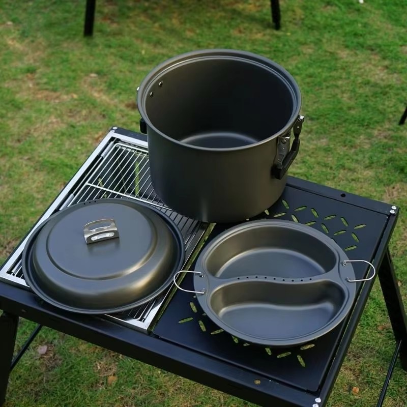 Camping Cookware Aluminum Camp - огляд і ціна Camping Cooking Set Large