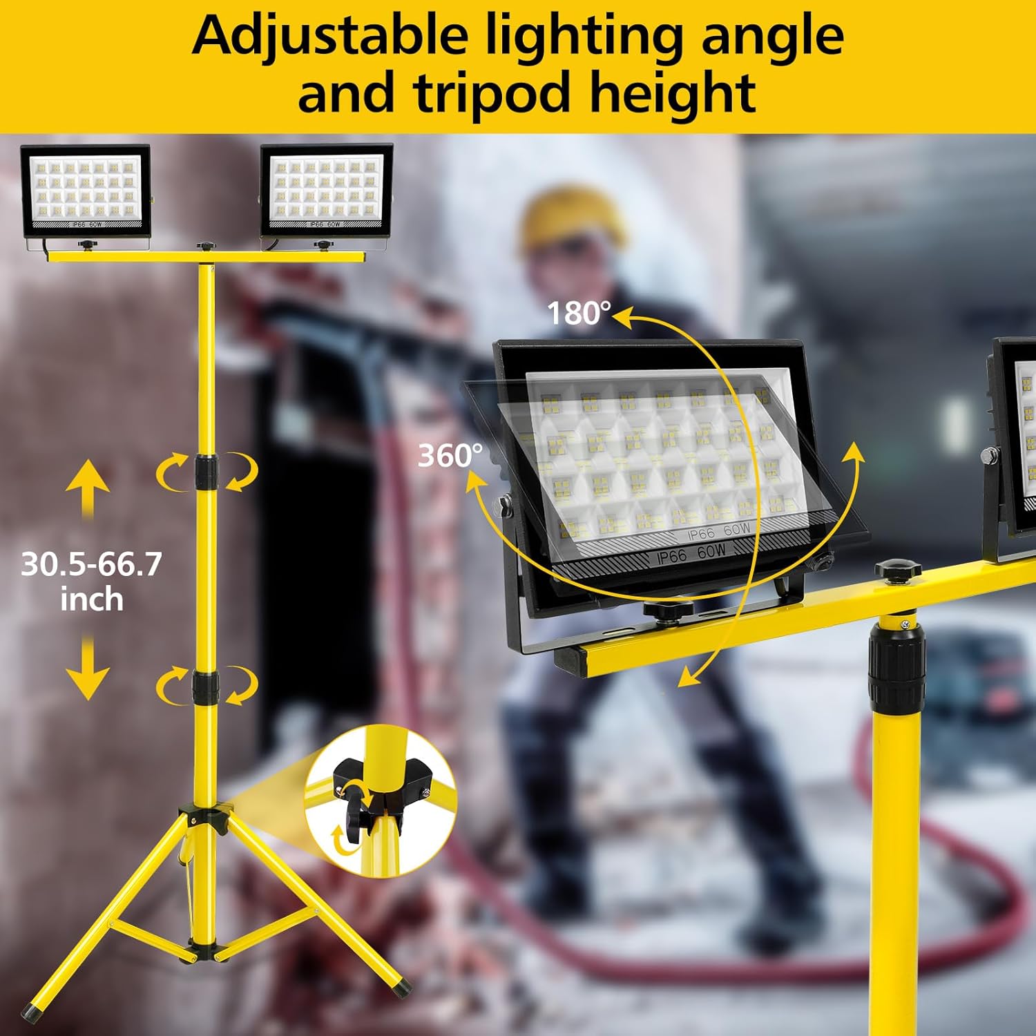 LED Work Light with Stand Adju - огляд і ціна Camping Cooking Tripod