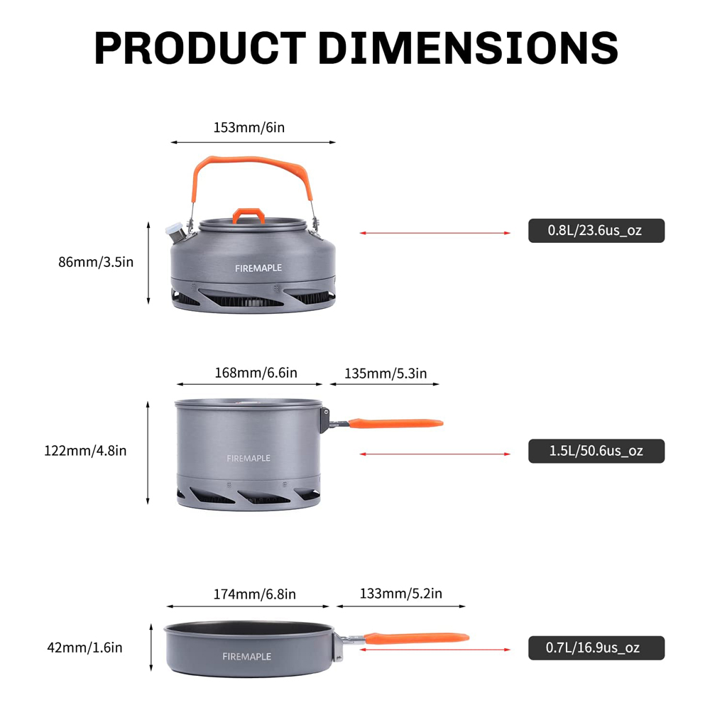 Fire Maple Camping Cookware Ut - огляд і ціна Camping Cooking Dishes