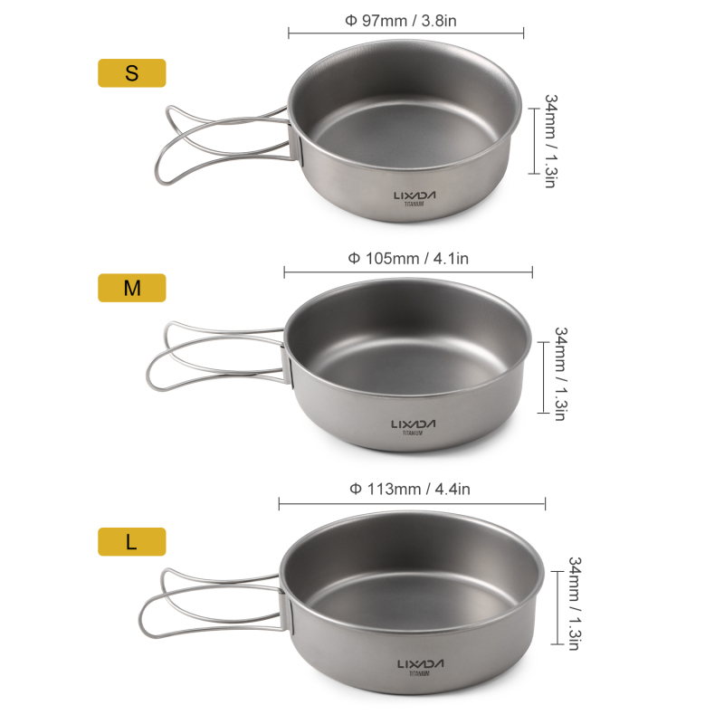 Lixada Titanium Bowls Ultralig - огляд і ціна Camping Cooking Dishes