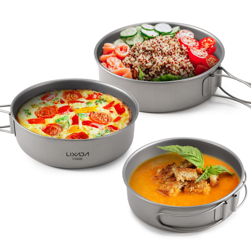 Lixada Titanium Bowls Ultralig - огляд і ціна Camping Cooking Dishes