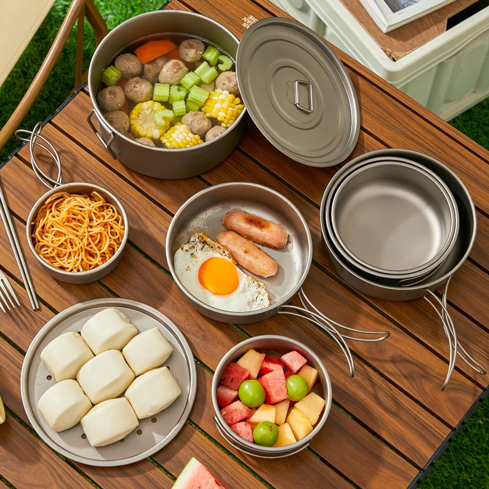 Titanium Outdoor Pot Set Picni - огляд і ціна Camping Outdoor Cooking Set